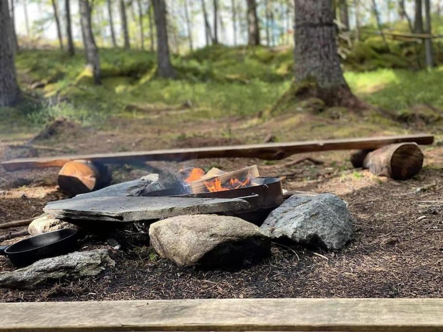 Treetop Ekne - Hytte I Skogen Med Hengebru Hotel Levanger Luaran gambar