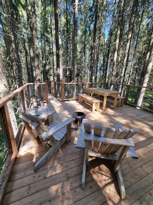 Treetop Ekne - Hytte I Skogen Med Hengebru Hotel Levanger Luaran gambar