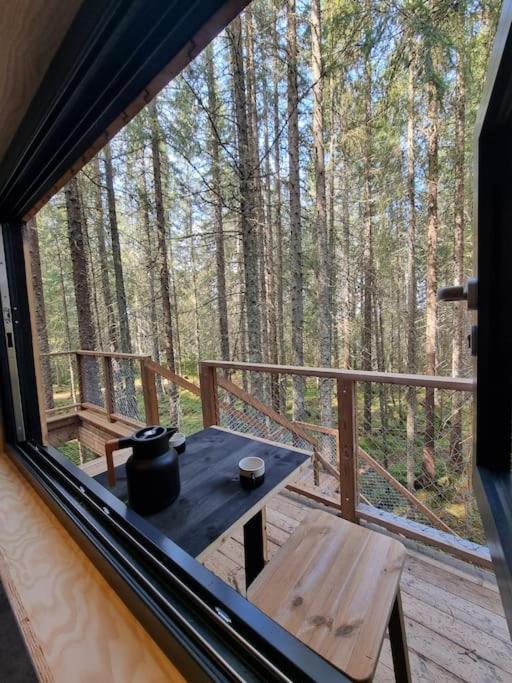 Treetop Ekne - Hytte I Skogen Med Hengebru Hotel Levanger Luaran gambar