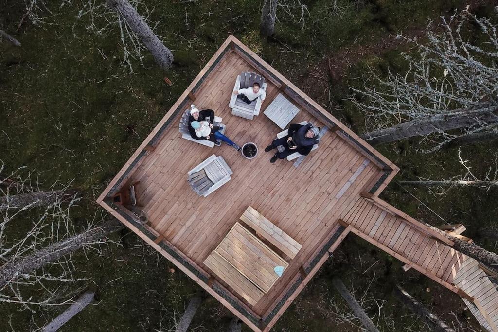 Treetop Ekne - Hytte I Skogen Med Hengebru Hotel Levanger Luaran gambar